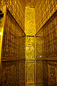 Yangon Myanmar. Botataung Paya. Gold leaf coated maze inside the pagoda. 